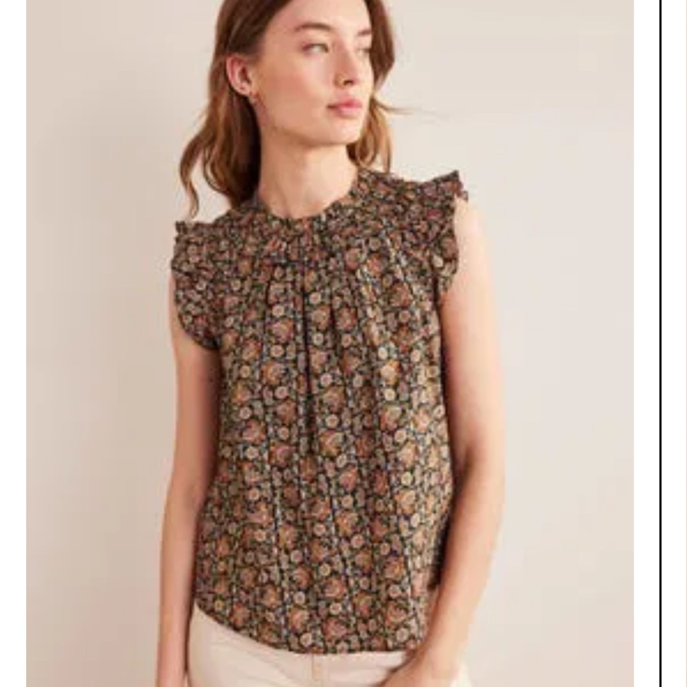 Boden Ruched Detail Sleeveless Top
